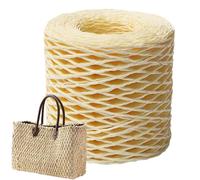 Raffia Yarn for Crochet - Twisted Paper Rope and Rayon Twine for DIY Craft Projects, Weaving, Beach Bag, Hat Decoration