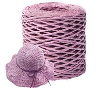 Raffia Yarn - Matte Texture Raffia Ribbon for Crochet & Knitting | Natural Color Paper Ribbons for Projects, Beach Bags, Hats, Toy Making, Suppliur