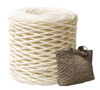 Raffia Yarn - Matte Texture Raffia Ribbon for Crochet & Knitting | Natural Color Paper Ribbons for Projects, Beach Bags, Hats, Toy Making, Suppliur