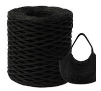 Raffia Yarn, Raffia Ribbon 150 m Roll, Natural Raffia Yarn, Artificial Cotton and Grass Braid Thread, for Straw Hats, Crochet, Decorations