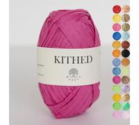 Raffia Yarn, Soft Raffia Yarn for Crochet，328ft，Smooth Raffia for Hand Knitting Summer Hats and Bags (25 Rose Red)