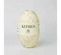 Raffia Yarn, Soft Raffia Yarn for Crochet，328ft，Smooth Raffia for Hand Knitting Summer Hats and Bags (07 Ivory White)