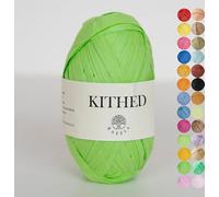 Raffia Yarn, Soft Raffia Yarn for Crochet,328ft,Smooth Raffia for Hand Knitting Summer Hats and Bags (27 Apple Green)