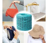 Raffia Yarn,Wrapping Paper Natural Raffia Ribbon - Knitting Rope and DIY Making for Beach Bag, Hat, Toy and Craft Project Decoration