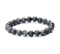 Raffici Flame Stone Agate Bead 8 mm Anxiety Relief Chakra Healing Adjustable Stretch Gemstone Bracelet Unisex