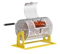 Raffle Drum, Upgraded Raffle Ticket Spinner Drum with Ball Bearing, Durable Ticket Spinner for Raffles Tickets, Large Capacity Raffle Wheel Spinner with Stand, Yellow