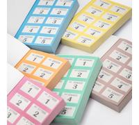 Raffle Ticket | 6 Books of 1-500 | Easy to tear | Perforated - Mixed Colours - Cloakroom Raffle Tombola Draw Tickets Numbered