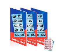 Raffle Tickets Books 1-1000 Numbered With Security Coded Perforated Cloakroom Tickets Draw Numbered Charity Events Prize Draw Lucky Draw Tickets Book Assorted Colors L14 X W10.5 X D1.5cm (1pk)