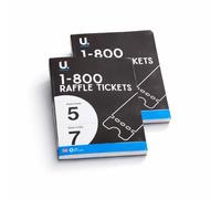 Raffle Tickets Raffle Tickets Books 1-800 School Events Giveaways Party Planners Hosting Festive Fundraisers Cloakrooms Prize Draw Lucky Draw Security Coded 800 Pack Numbered Assorted Colors (2 Count)