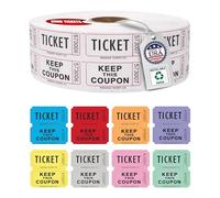 Raffle Tickets White 2000 per Roll 50/50 Fun Fair
