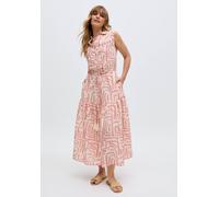Raffya Holly Tiered Warhol Print Maxi Dress In Multi In Pink Pink 16