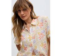 Raffya Matisse Button Down Patchwork Floral Print Shirt In Multi Multi 10