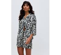 Raffya Nicola Paperbag Waist Warhol Print Short In Multi In Black Black 16