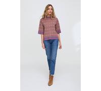 Raffya Women's Daffodil Slouchy Tile Printed Knitted T-Shirt In Pink | Size: 8 Raffya Multicolor 8