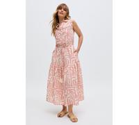 Raffya Women's Holly Tiered Warhol Print Maxi Dress In Multi in Pink | Size: 16 Raffya Pink 16