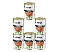 Rafi Classic Complete Wet Dog Food Game with Carrot Chunks in Gravy 6 x 1240g Cans