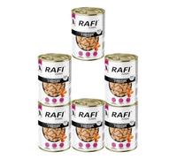 Rafi Classic Complete Wet Dog Food Turkey with Carrot Chunks in Gravy 6 x 1240g Cans