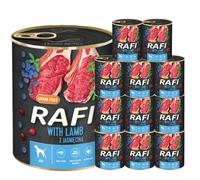 Rafi Complete Wet Dog Food: Meat & Natural Ingredients, Grain-Free, Immune-Boosting Superfoods in Every Flavour! Healthy & Tasty Nutrition for All Breeds! (Lamb, 12x800g)