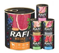 Rafi Complete Wet Dog Food: Meat & Natural Ingredients, Grain-Free, Immune-Boosting Superfoods in Every Flavour! Healthy & Tasty Nutrition for All Breeds! (MIX, 6x800g)