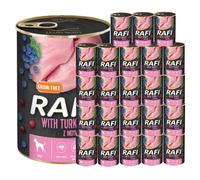 Rafi Complete Wet Dog Food: Meat & Natural Ingredients, Grain-Free, Immune-Boosting Superfoods in Every Flavour! Healthy & Tasty Nutrition for All Breeds! (Turkey, 24x400g)