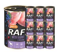 Rafi Complete Wet Dog Food: Meat & Natural Ingredients, Grain-Free, Immune-Boosting Superfoods in Every Flavour! Healthy & Tasty Nutrition for All Breeds! (Rabbit, 10x400g)