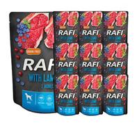 Rafi Complete Wet Dog Food: Meat & Natural Ingredients, Grain-Free, Immune-Boosting Superfoods in Every Flavour! Healthy & Tasty Nutrition for All Breeds! (Lamb, 10x300g)