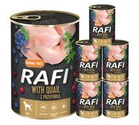 Rafi Complete Wet Dog Food: Meat & Natural Ingredients, Grain-Free, Immune-Boosting Superfoods in Every Flavour! Healthy & Tasty Nutrition for All Breeds! (Quail, 6x400g)