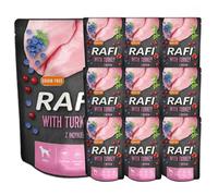 Rafi Complete Wet Dog Food: Meat & Natural Ingredients, Grain-Free, Immune-Boosting Superfoods in Every Flavour! Healthy & Tasty Nutrition for All Breeds! (Turkey, 10x300g)