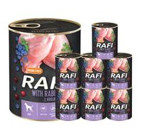 Rafi Complete Wet Dog Food: Meat & Natural Ingredients, Grain-Free, Immune-Boosting Superfoods in Every Flavour! Healthy & Tasty Nutrition for All Breeds! (Rabbit, 8x800g)
