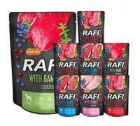 Rafi Complete Wet Dog Food: Meat & Natural Ingredients, Grain-Free, Immune-Boosting Superfoods in Every Flavour! Healthy & Tasty Nutrition for All Breeds! (MIX, 8x300g)