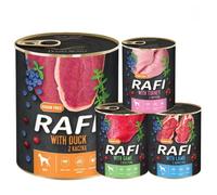 Rafi Complete Wet Dog Food: Meat & Natural Ingredients, Grain-Free, Immune-Boosting Superfoods in Every Flavour! Healthy & Tasty Nutrition for All Breeds! (MIX, 4x800g)