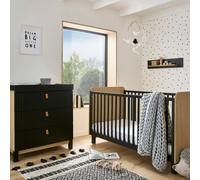 Rafi Cot Bed - Oak & Black