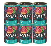Rafi Junior Complete Dog Food Lamb for Puppies & Young Dogs 6 x 400g Cans