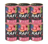 Rafi Junior Complete Dog Food Veal for Puppies & Young Dogs 6 x 400g Cans