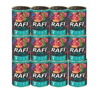 Rafi Junior Complete Dog Food Lamb for Puppies & Young Dogs 12 x 400g Cans