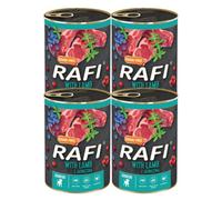 Rafi Junior Complete Dog Food Lamb for Puppies & Young Dogs 4 x 400g Cans