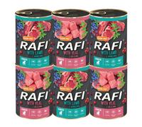 Rafi Junior Complete Dog Food Mix for Puppies & Young Dogs 6 x 400g Cans