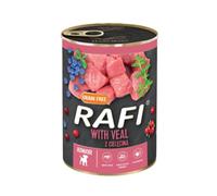 Rafi Junior Complete Wet Dog Food Veal Grain Free Puppies & Young Dogs 400g Can