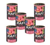 Rafi Junior Complete Wet Dog Food Veal Grain Free Puppies & Young Dogs 6 x 400g Cans