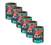 Rafi Junior Wet Dog Food Lamb Puppy & Young Dog Complete Recipe 6 x 400g Cans