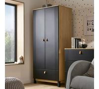 Rafi Nursery Wardrobe - Oak & Black