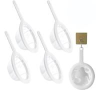 RAFIYU 4 Pcs Nylon Fine Mesh Strainer, Kitchen Sieve Plastic Household Sieve, Ultra-Fine 100/200/300/400 Mesh Filter Net with Handle Hook, Milk Juices Tea Cheese Filter Strainer Handheld