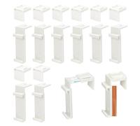 RAFIYU 8Pcs Roller Blind Fittings Clamp Holder, Double Roller Blinds, No Drilling, Hanging and fastening to Sashes For Klemmfix