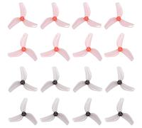 Raflot 16pcs GEMFAN 1614 3-Blade Propeller 40mm Props 1.5mm Hole TinyWhoop Propellers for 0802 Brushless Motors, FPV Racing Drone, Toothpick Quadcopters((Gray+Pink)