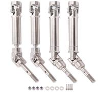 Raflot 4PCS Front and Rear CVD Drive Shafts U-Joint Stainless Steel RC Driveshaft for 1/10 Traxxas Slash/Stampede/Hoss/Rustler VXL 4X4 4WD RC Car Upgrade Parts