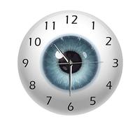 Rafornty the Eye Eyeball with Beauty Contact Pupil Core Sight Ophthalmology Mute Wall Clock Optical Novelty Wall Watch