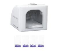 Rafraîchissante Pour Chien Pliable Et Résistante Aux Intempéries Avec 8 Blocs De Glace Réutilisables Pour L'intérieur Et L'extérieur L'été (White, 40x35x35cm)