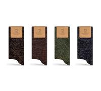 RAFRAY Women's Glitter Socks Crew Length, Premium Shiny Sparkly Socks With Gift Box, 4 Pairs, Size US W: 5-9.5 EU: 36-40, Black, Brown, Green, Navy, 5-9.5