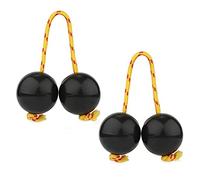 Rafstya 1 Pairs of Rhythm Balls, Shaker Cup Instruments Classic African Rattles Hand Percussion Instruments (Black)