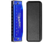Rafstya 10 Holes Key of C Blues Harmonica Musical Instrument Musical Instrument Educational Toy +Case